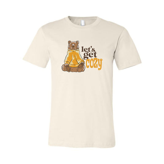 ADULT "Let's get Cozy" Comfy Bear Unisex Shirt