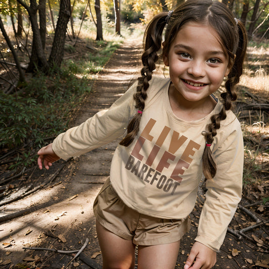 "Live Life Barefoot" Toddler Long Sleeve Shirt