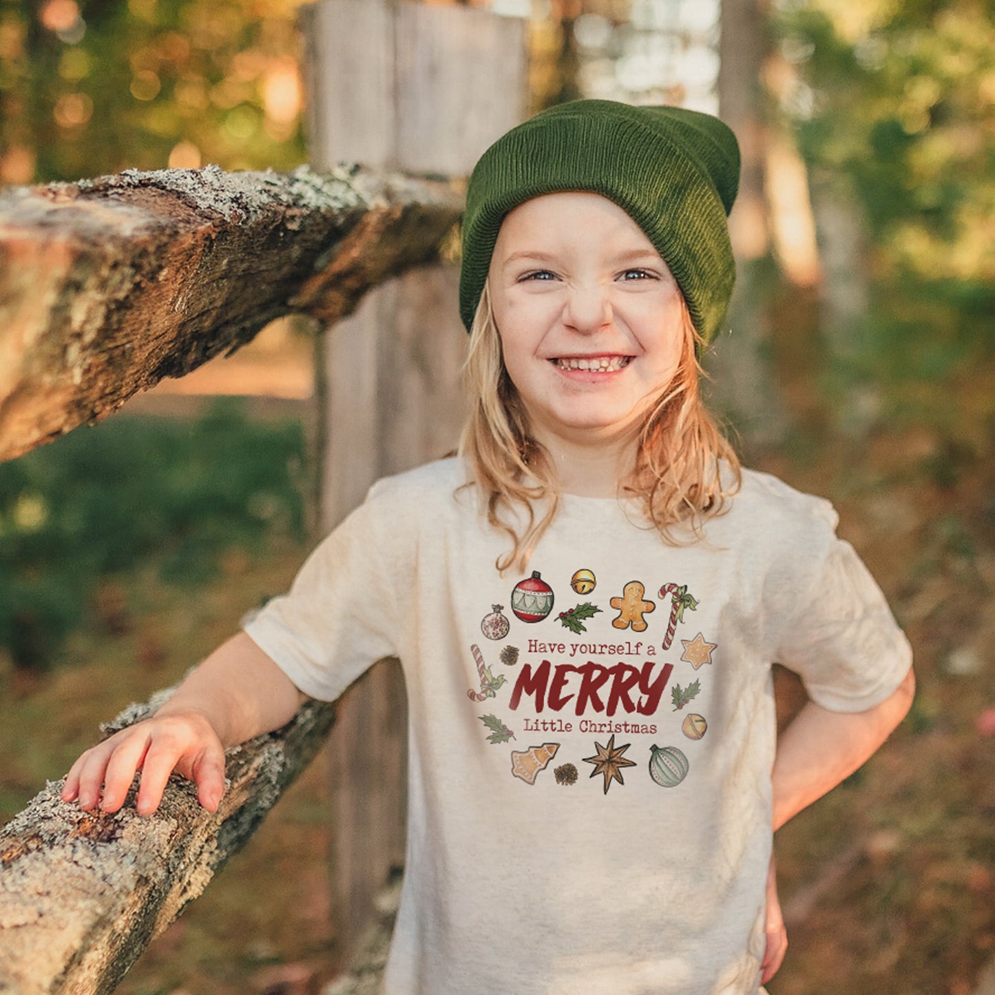 "Have yourself a MERRY little Christmas" Vintage Inspired Holiday Tee for Kids