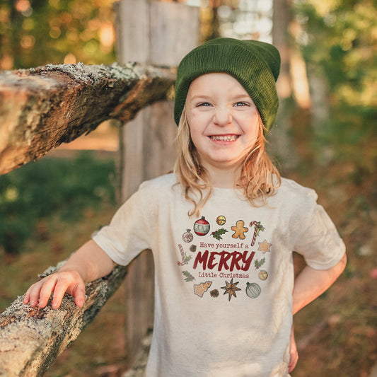 "Have yourself a MERRY little Christmas" Vintage Inspired Holiday Tee for Kids