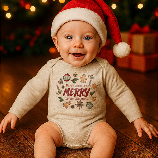"Have yourself a MERRY Little Christmas" Baby Body Suit