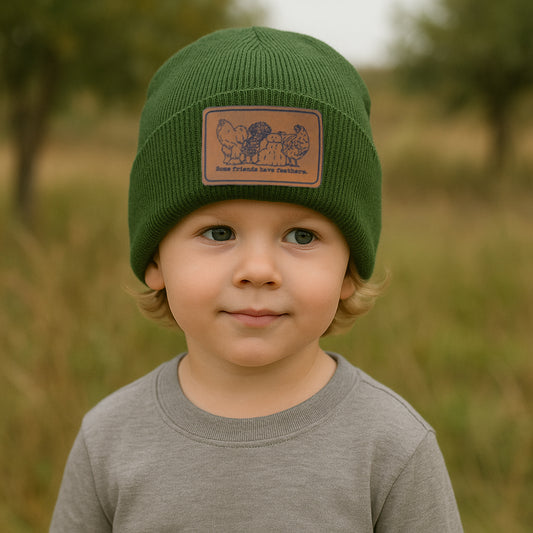 "Some Friends have Feathers" Beanie Toboggan Winter Hat Boys and Girls | Youth Size | FOUR Color Options
