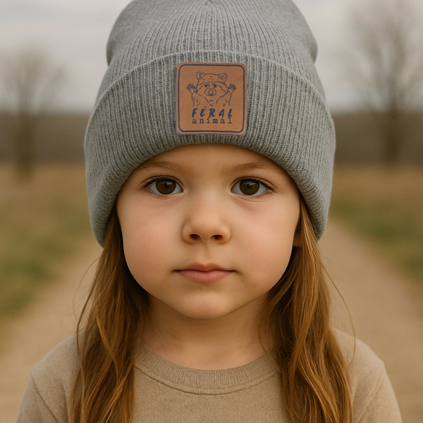 "Feral Animal" Kid Beanie Toboggan Winter Hat | 4 Colors