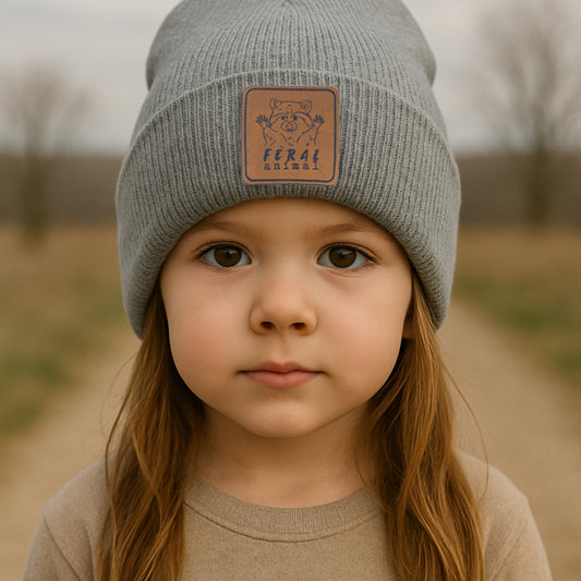"Feral Animal" Kid Beanie Toboggan Winter Hat | 4 Colors