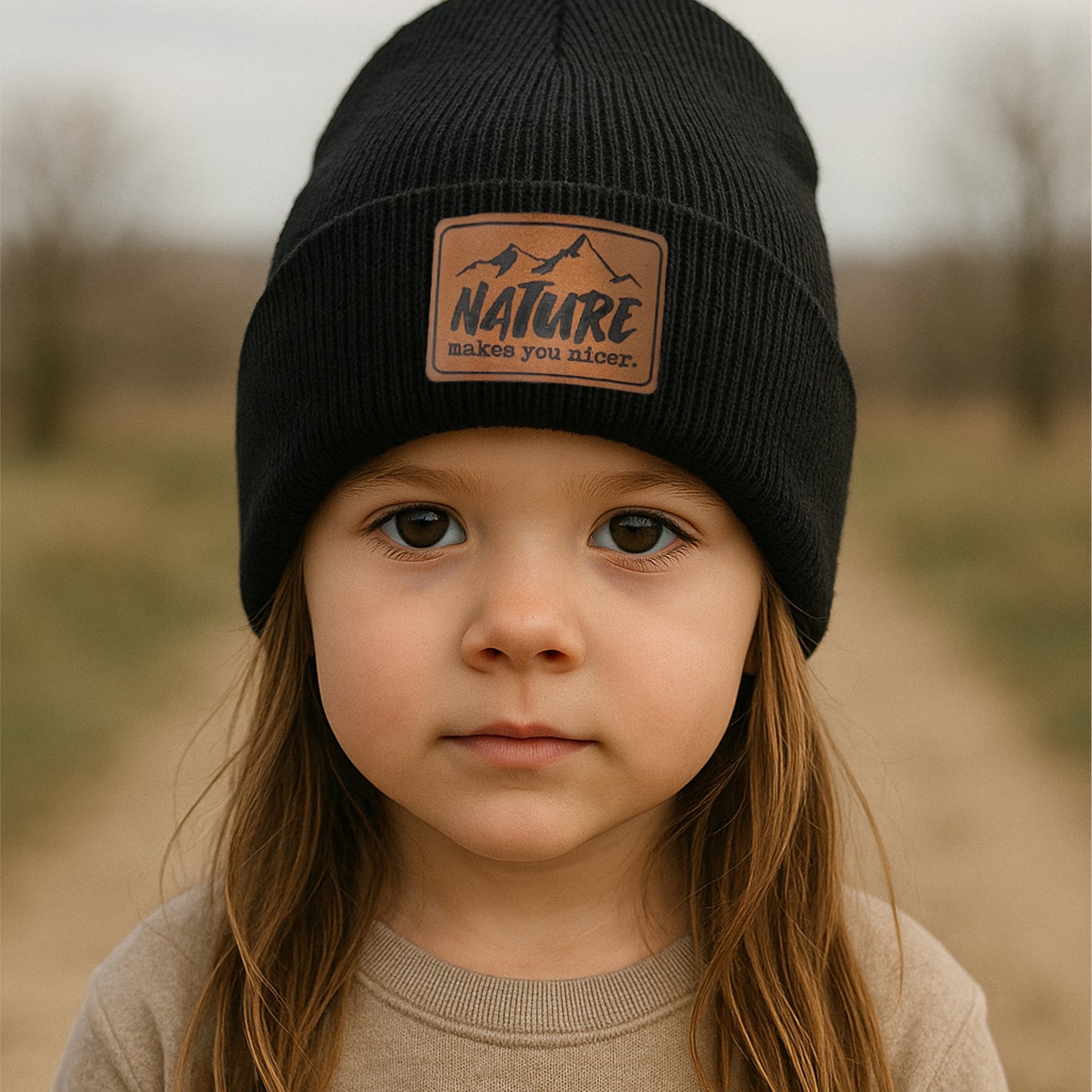"Nature Makes you nicer" Nature Lover Hiking Beanie Hat | One Size Fits All | FOUR Color Options