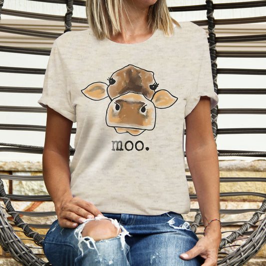 ADULT "moo." cow Country Farm Tee