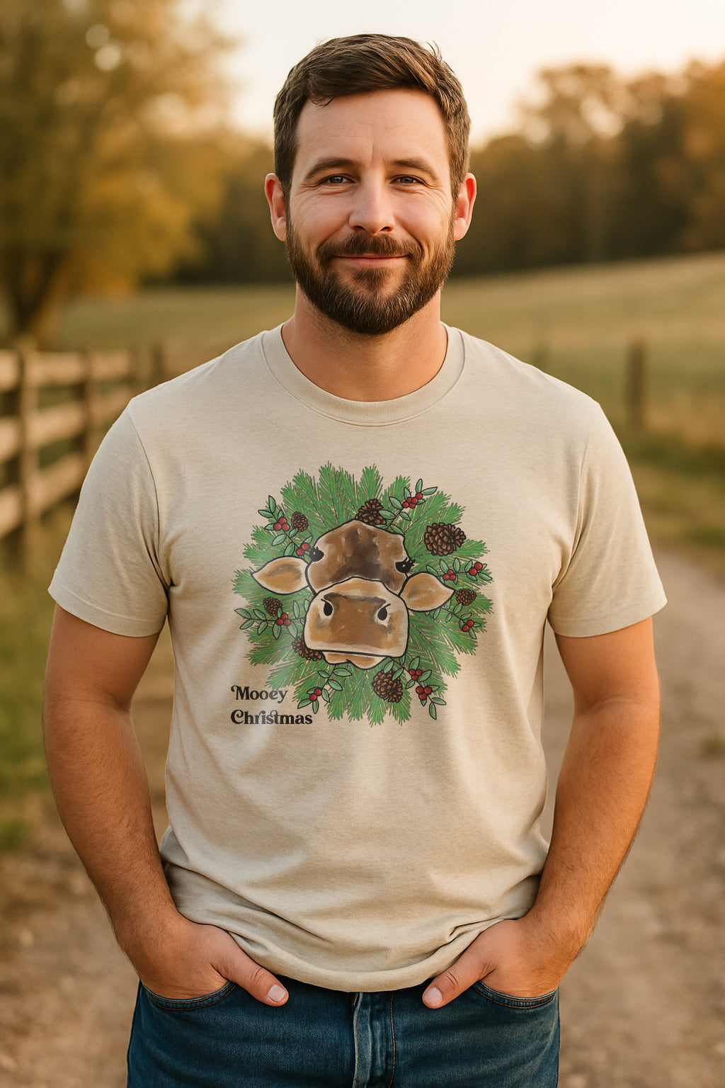 "Mooey Christmas" Country Western Mommy & Me ADULT Shirt
