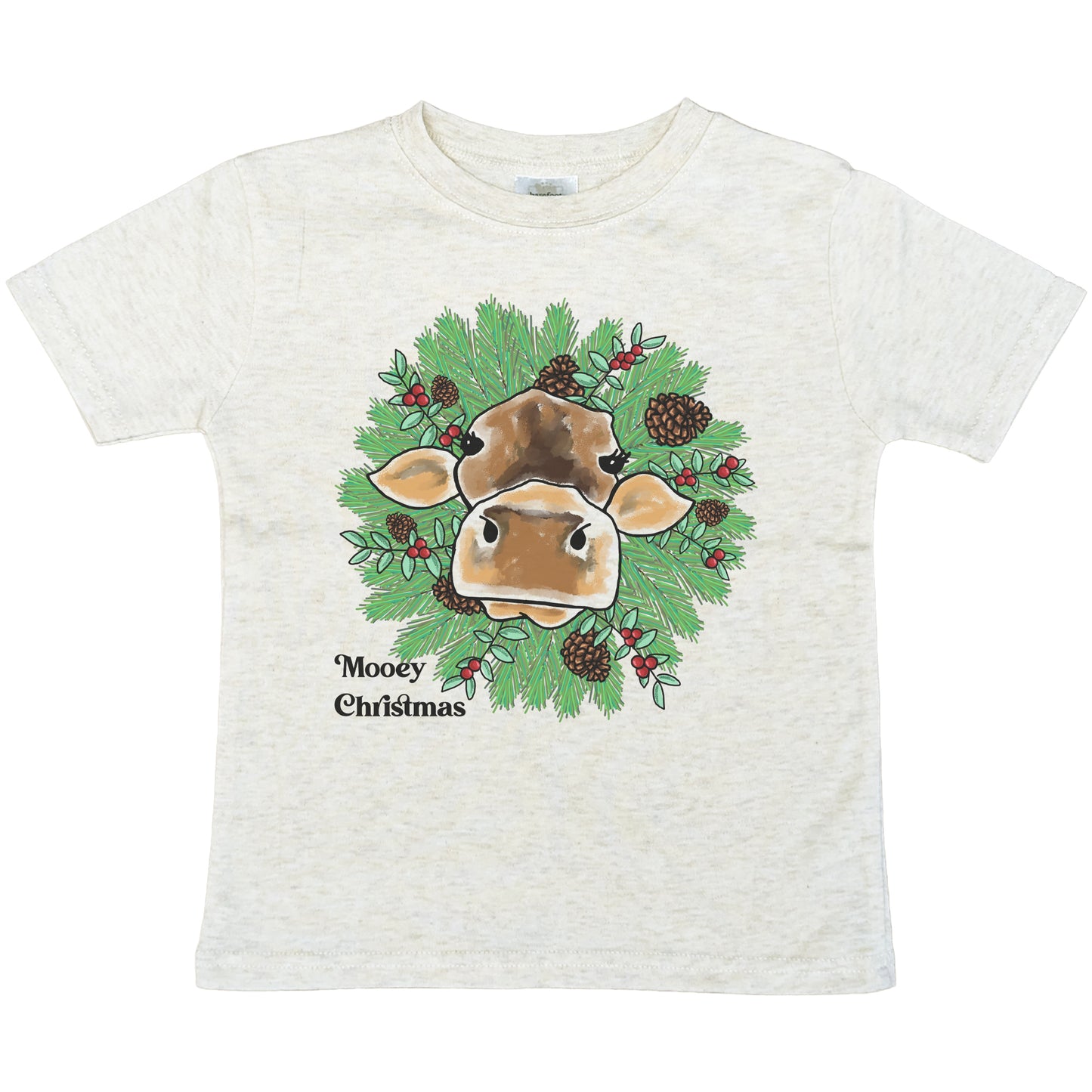 "Mooey Christmas" Country Western Cow Kid tee