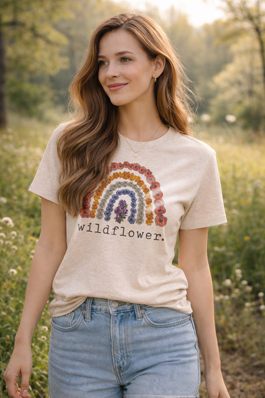 "Wildflower" Cute Adult Wildflower Mommy & Me matching Women & girls T-shirt