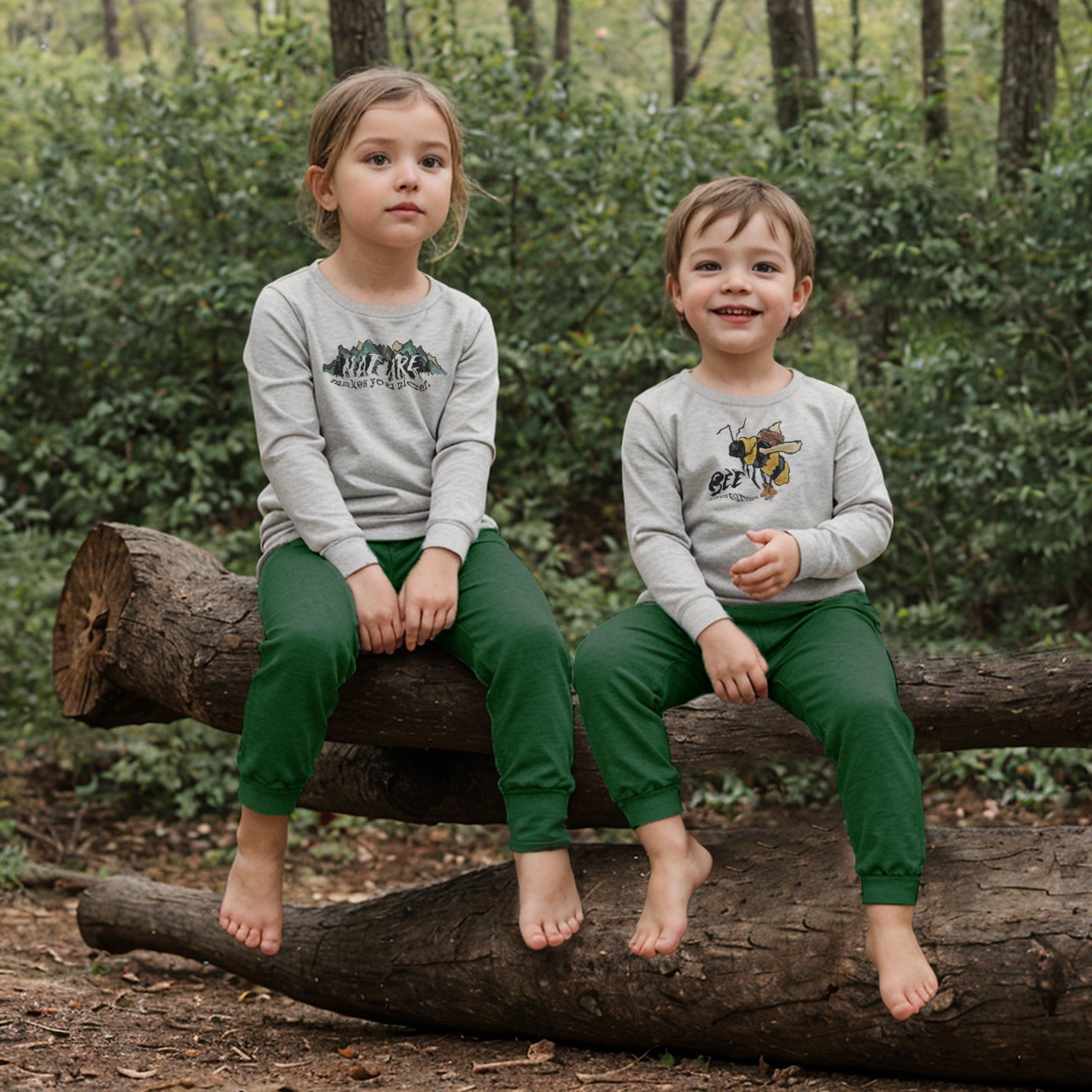 "Bee Adventurous" Bee Kid Long Sleeve Nature Shirt