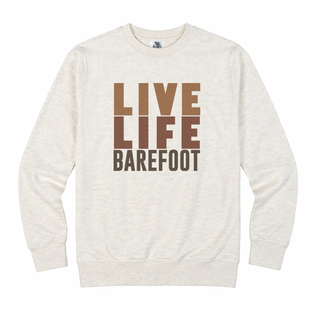 ADULT "Live Life Barefoot" Beige T-shirt