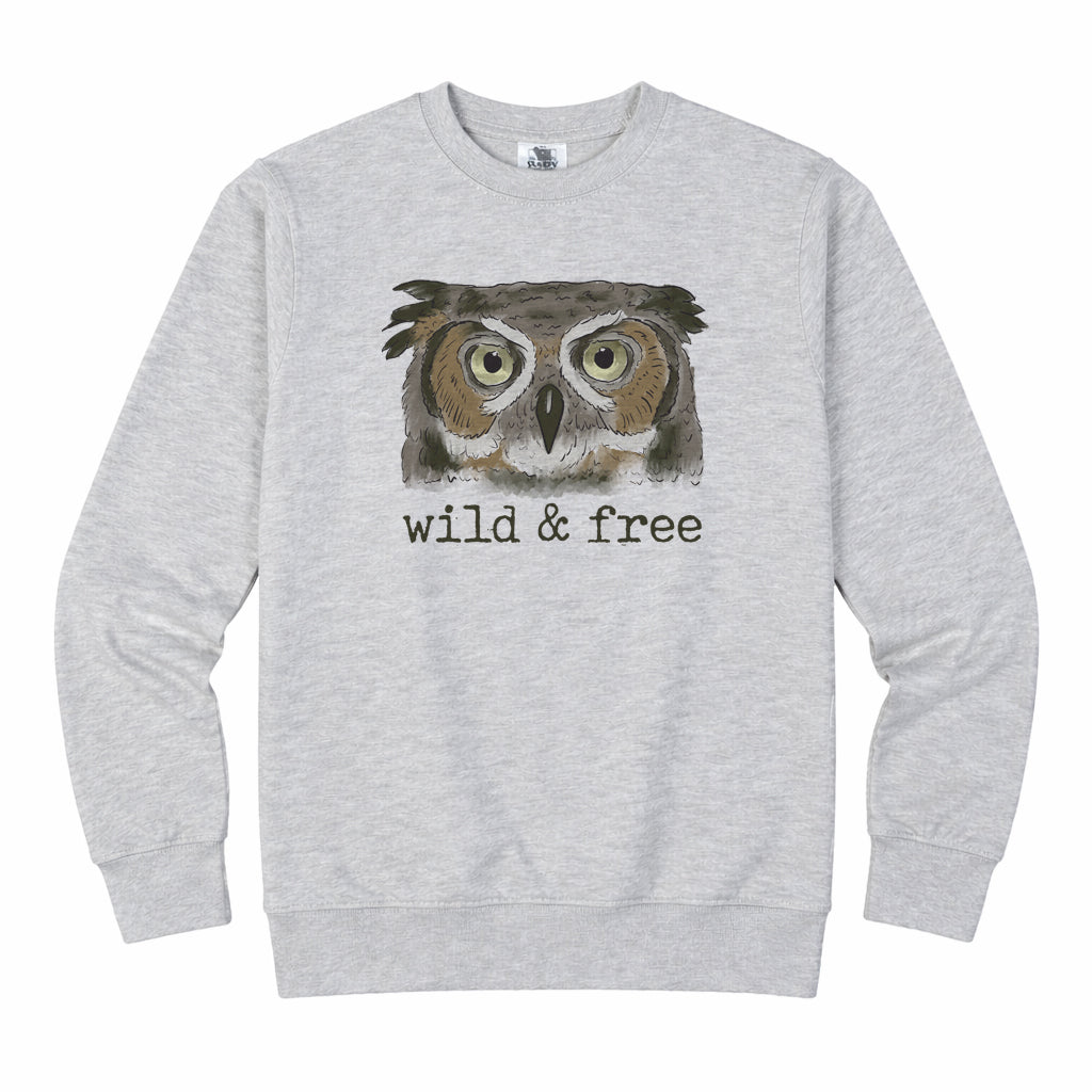 Adult "Wild & Free" Woodland Owl Shirt