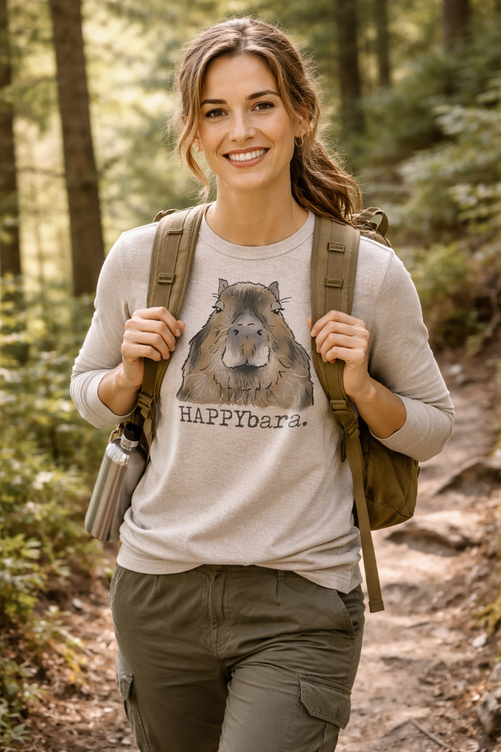 Adult "HAPPYbara" Capybara Shirt