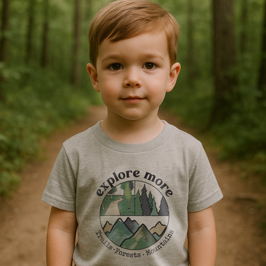 "Explore more" Grey Toddler/Youth Tee