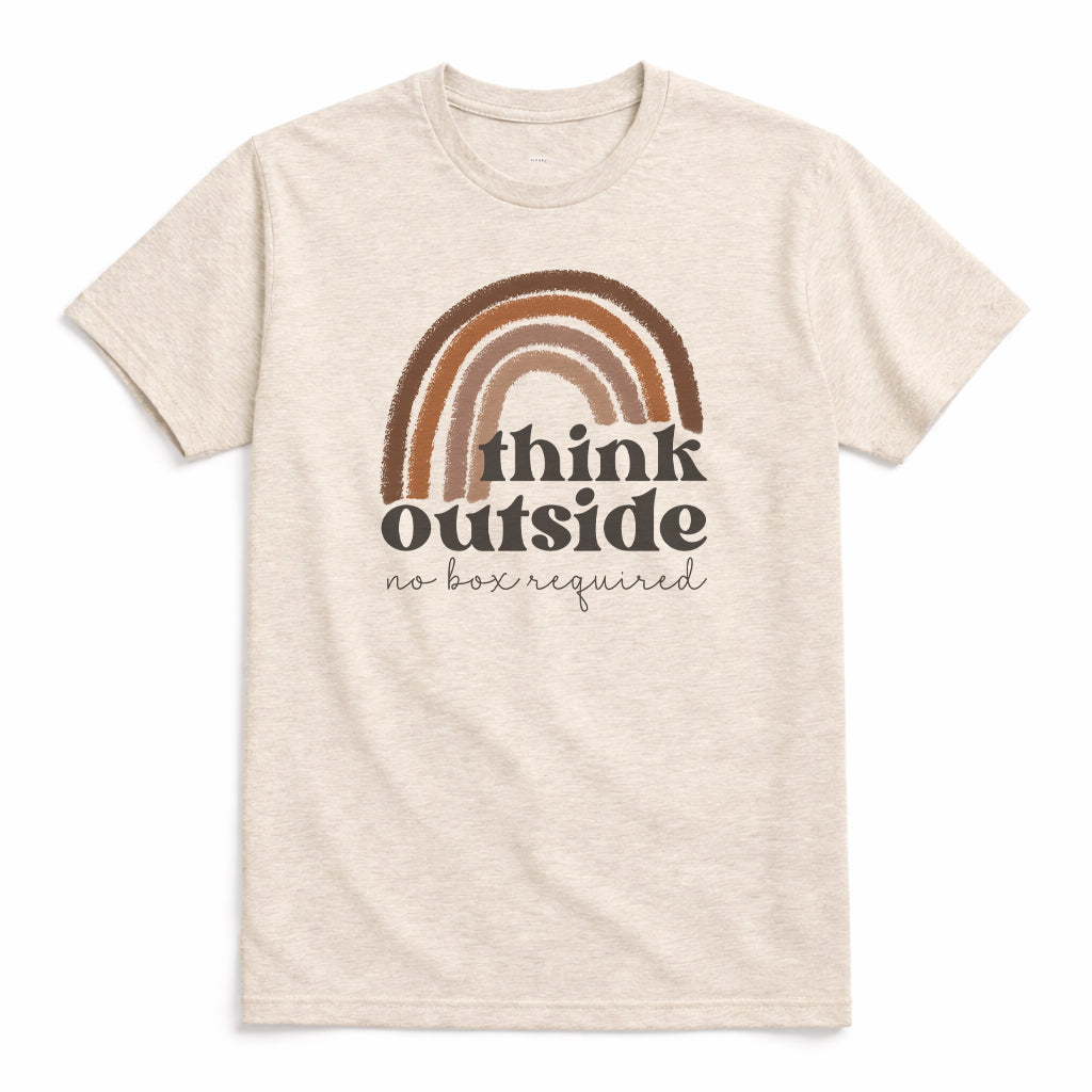 "think outside no box required" Adult Shirt