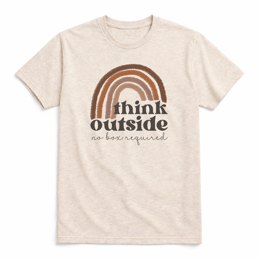"think outside no box required" Adult Shirt