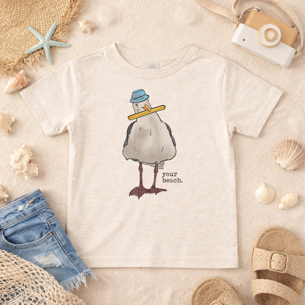 "Snack Thief" Sea Gull Beach Kid's Summer Tee