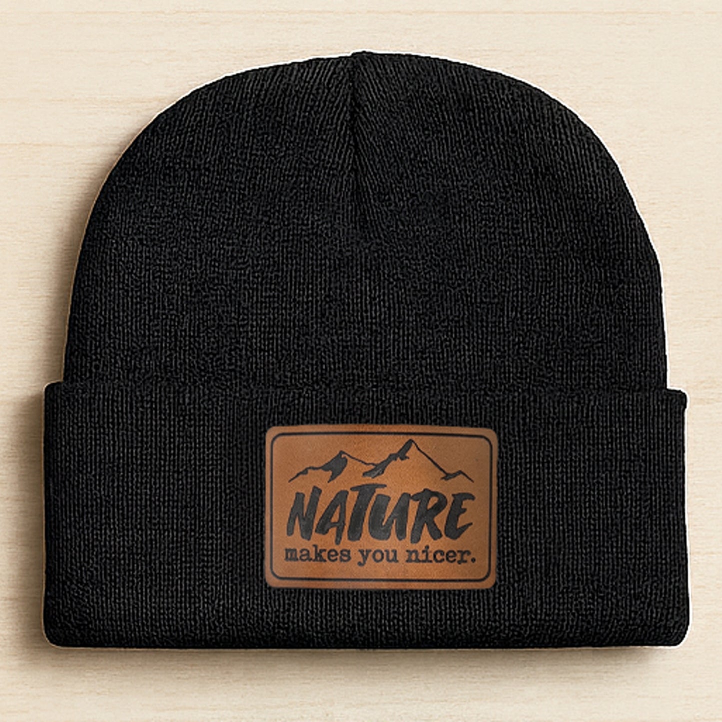"Nature Makes you nicer" Nature Lover Hiking Beanie Hat | One Size Fits All | FOUR Color Options