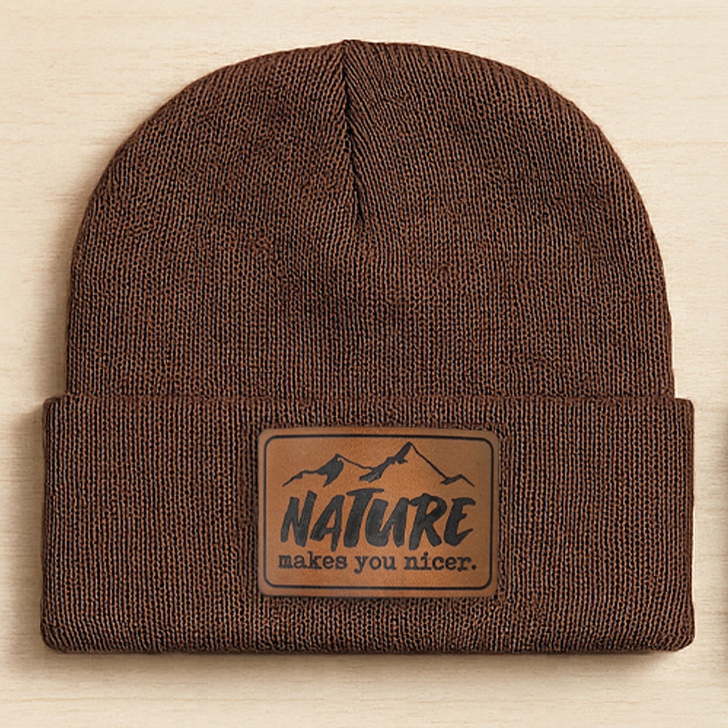 "Nature Makes you nicer" Nature Lover Hiking Beanie Hat | One Size Fits All | FOUR Color Options