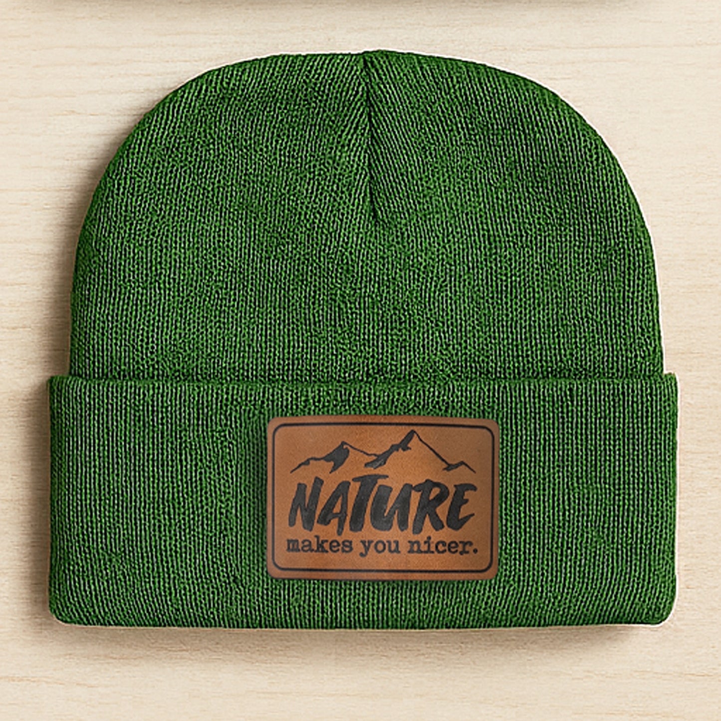 "Nature Makes you nicer" Nature Lover Hiking Beanie Hat | One Size Fits All | FOUR Color Options