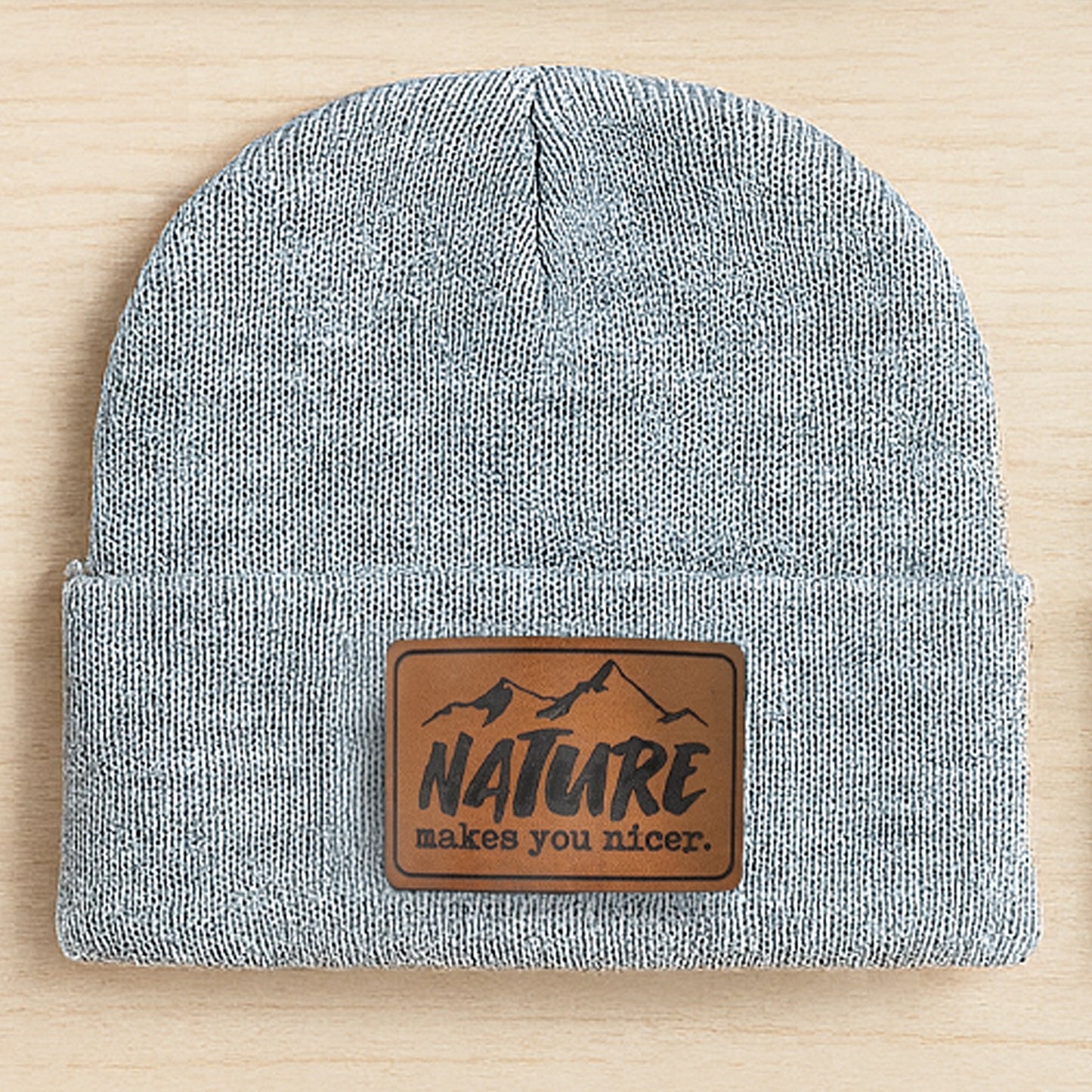 "Nature Makes you nicer" Nature Lover Hiking Beanie Hat | One Size Fits All | FOUR Color Options