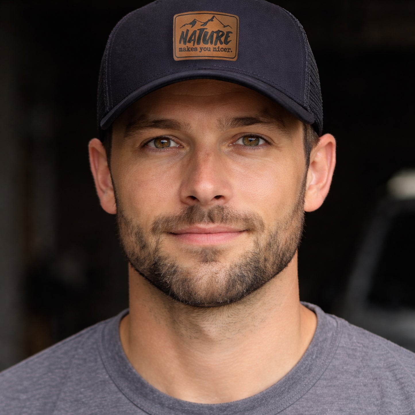 Nature Makes you Nicer Adult Outdoor Hiking Trucker Hat