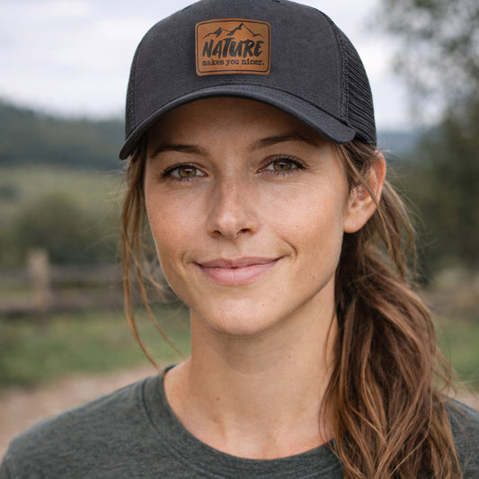 Nature Makes you Nicer Adult Outdoor Hiking Trucker Hat