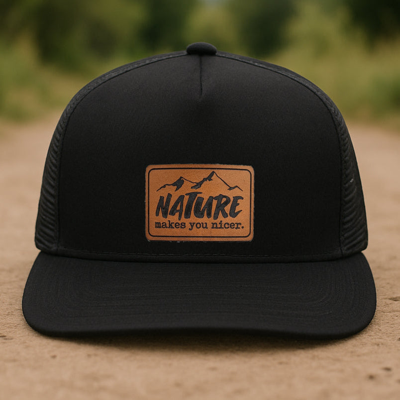 "Nature Makes you Nicer" Trucker Hat | FOUR Color