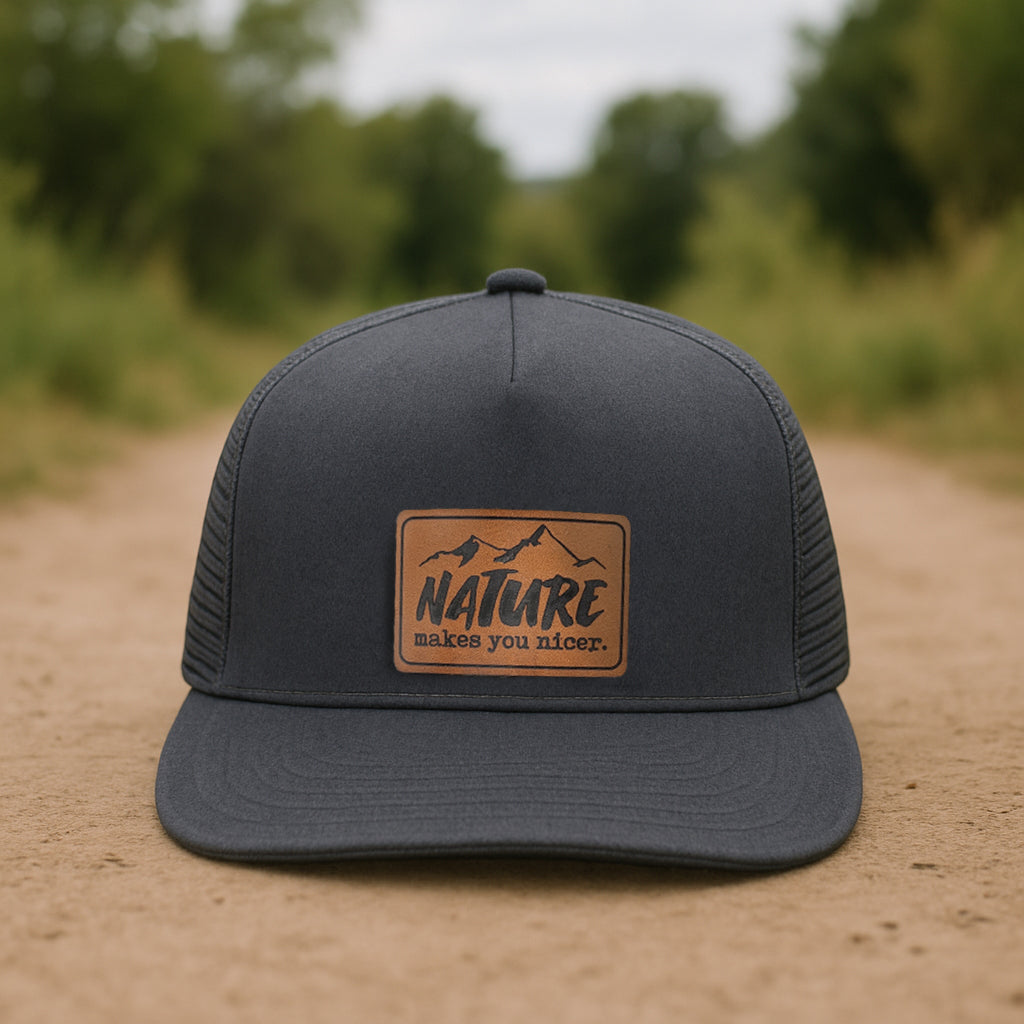 "Nature Makes you Nicer" Trucker Hat | FOUR Color