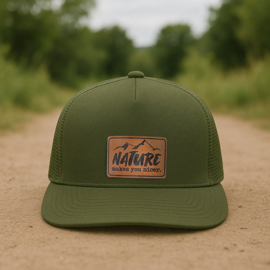"Nature Makes you Nicer" Trucker Hat | FOUR Color