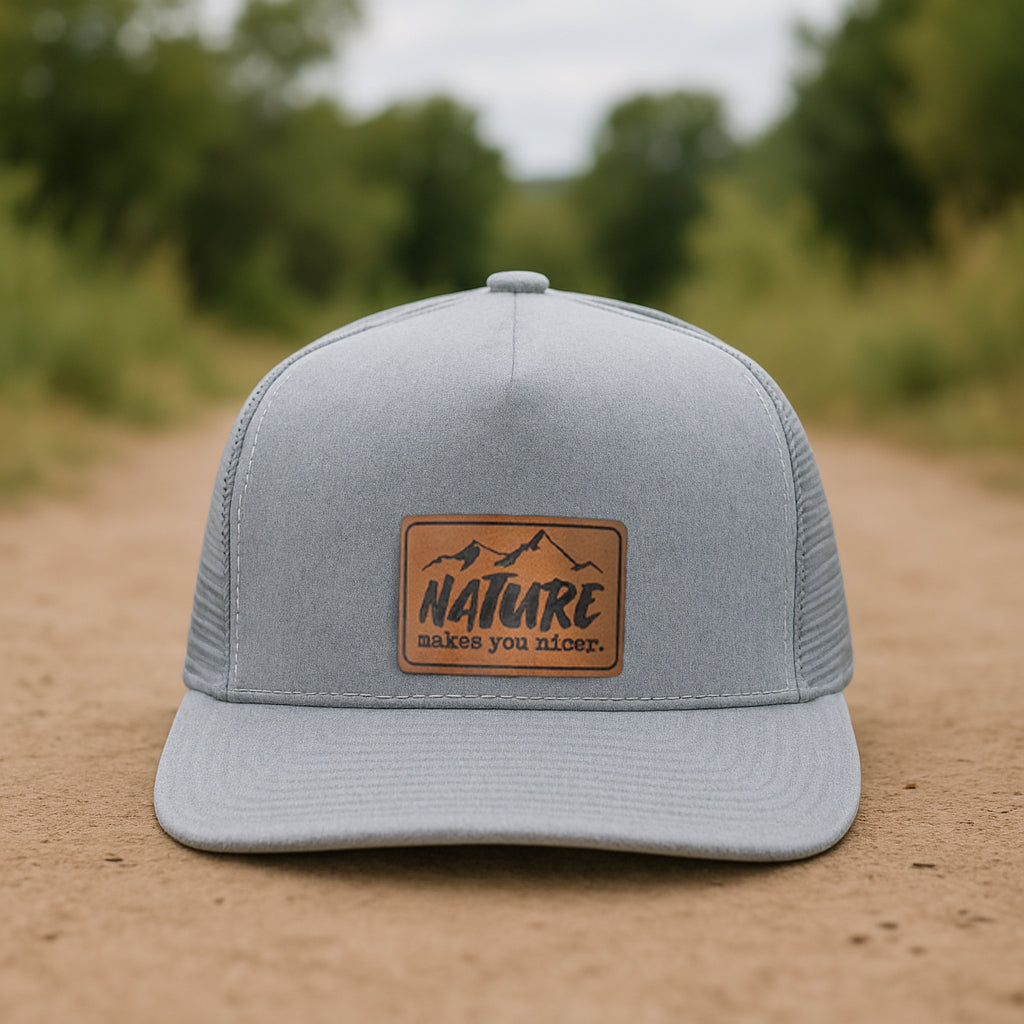 Nature Makes you Nicer Adult Outdoor Hiking Trucker Hat