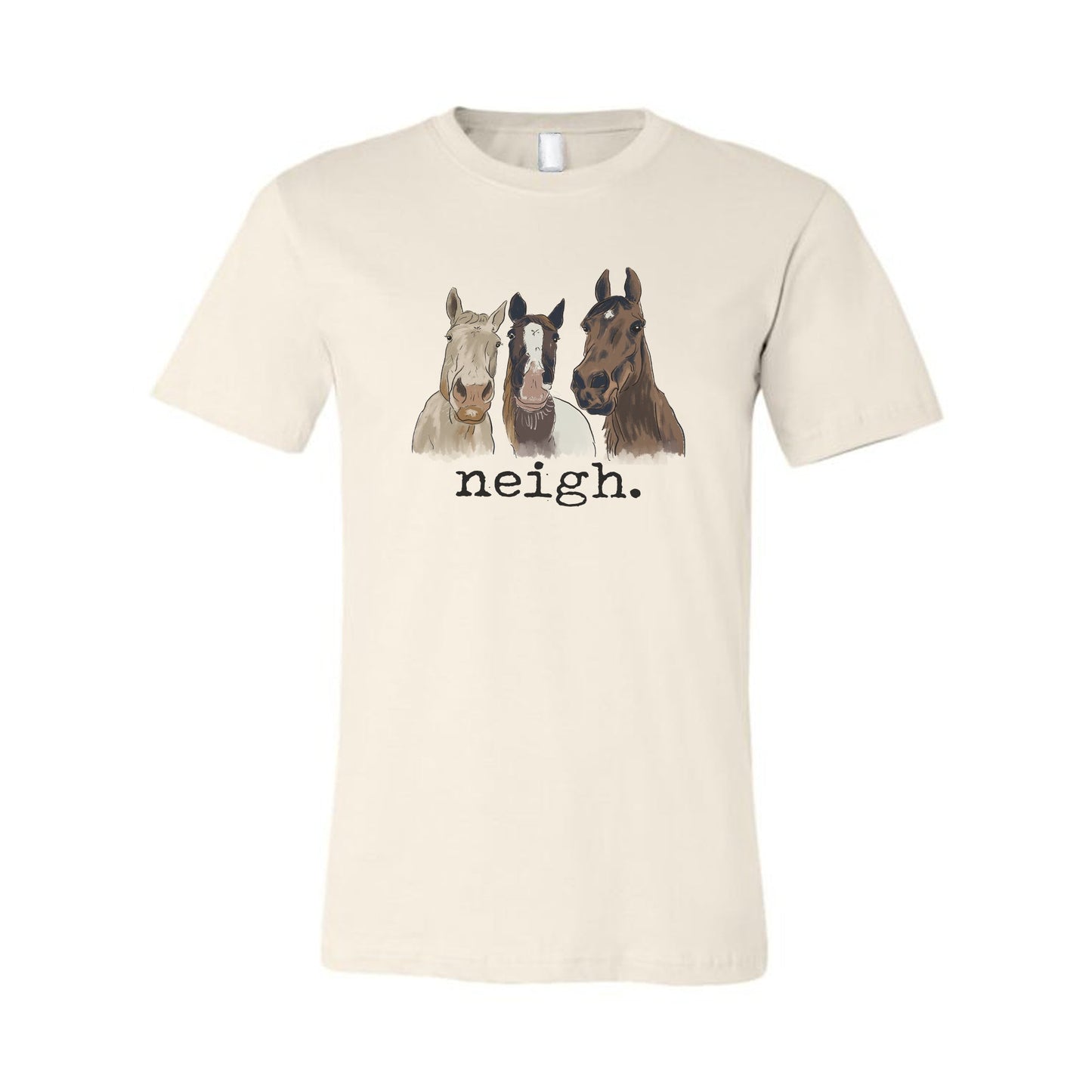 ADULT "Neigh." Horse Lover Country Farm Tee