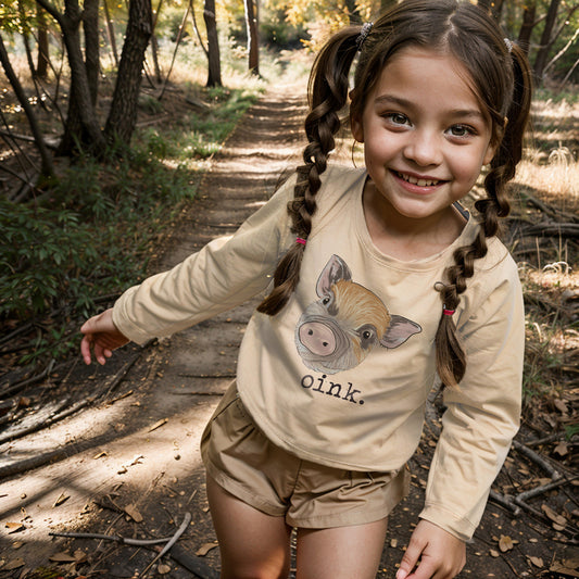 "Oink" PIG Toddler Long Sleeve Shirt