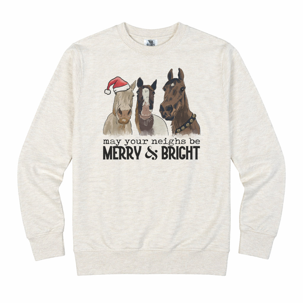 "May Your Neighs be Merry & Bright" Country Western Christmas Mommy & Me ADULT Shirt