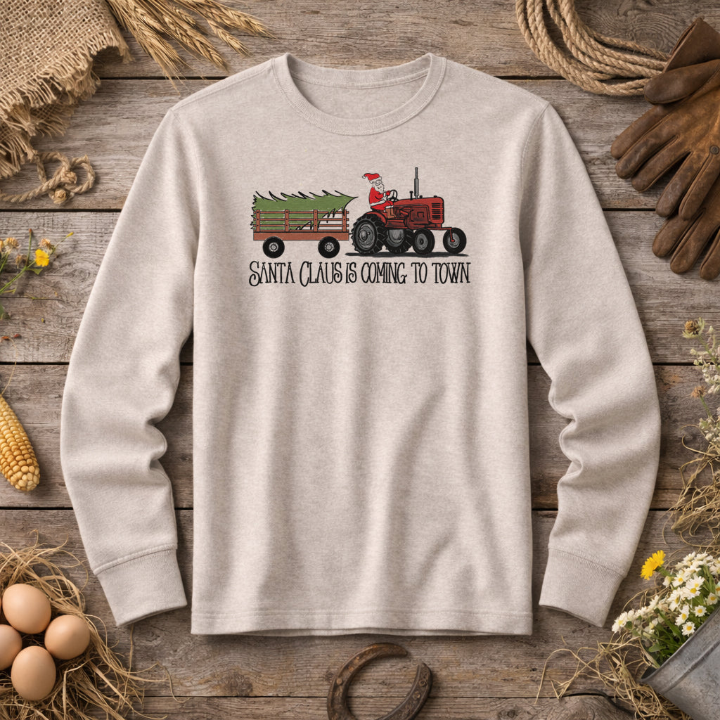 "Santa Claus is coming to town" Adult Shirt