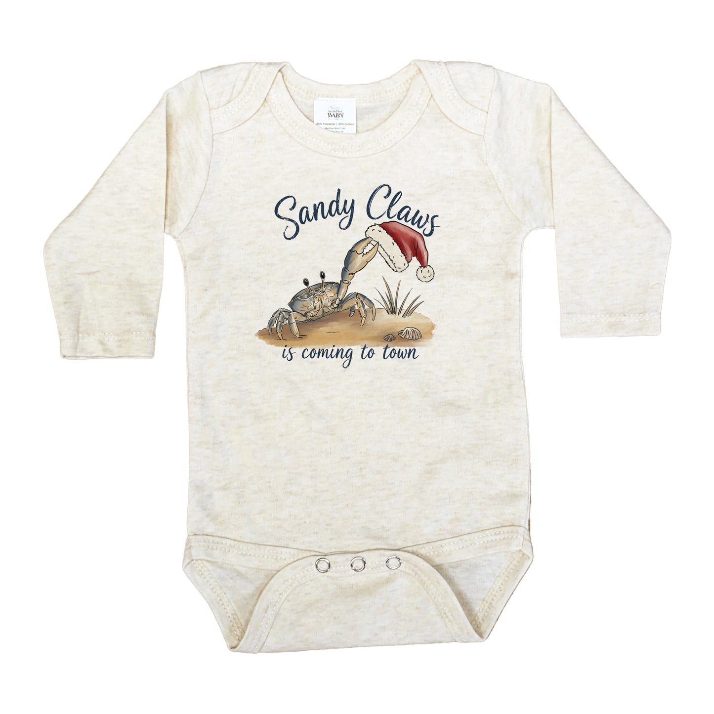 "Sandy Claws" Beach Holiday Coastal Christmas Baby Body Suit