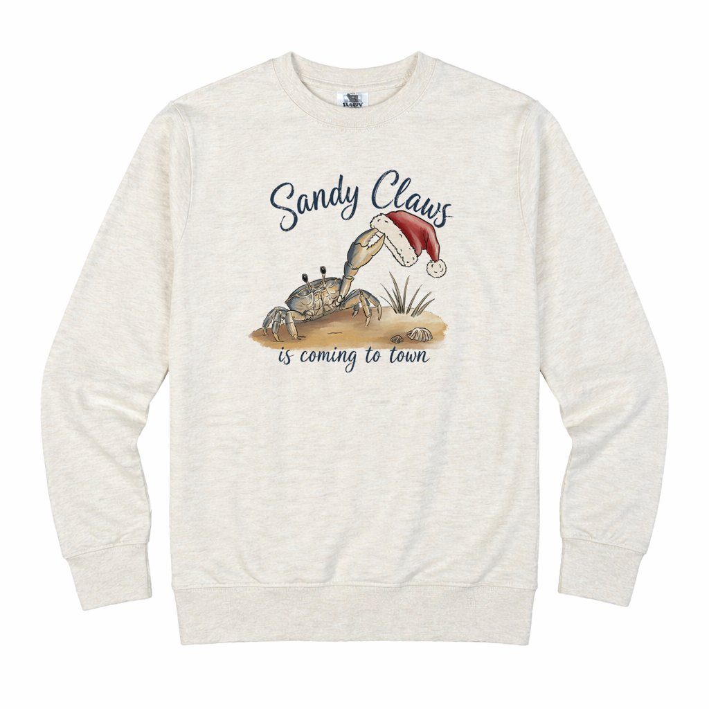 "Sandy Claws" Beach Holiday Coastal Christmas Adult Shirt