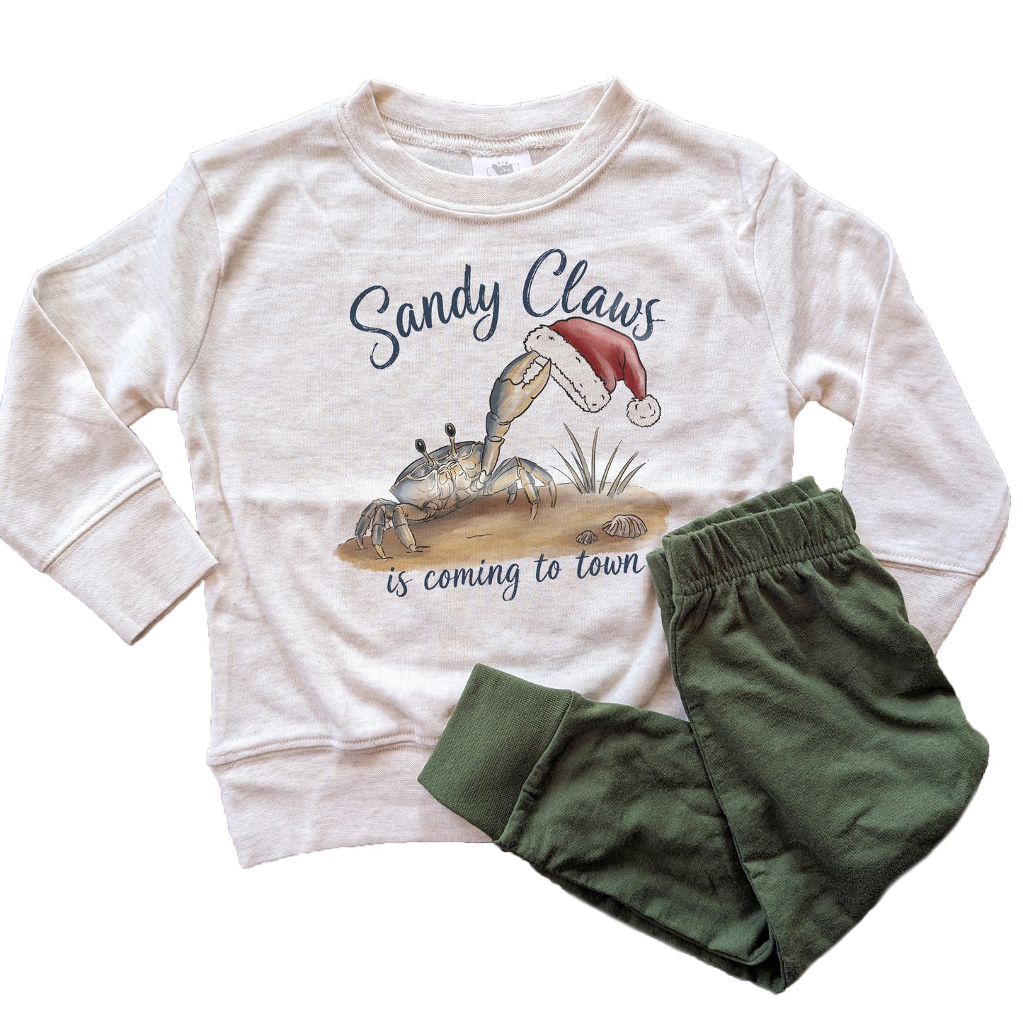 "Sandy Claws is coming to Town" Christmas BEACH Pajamas
