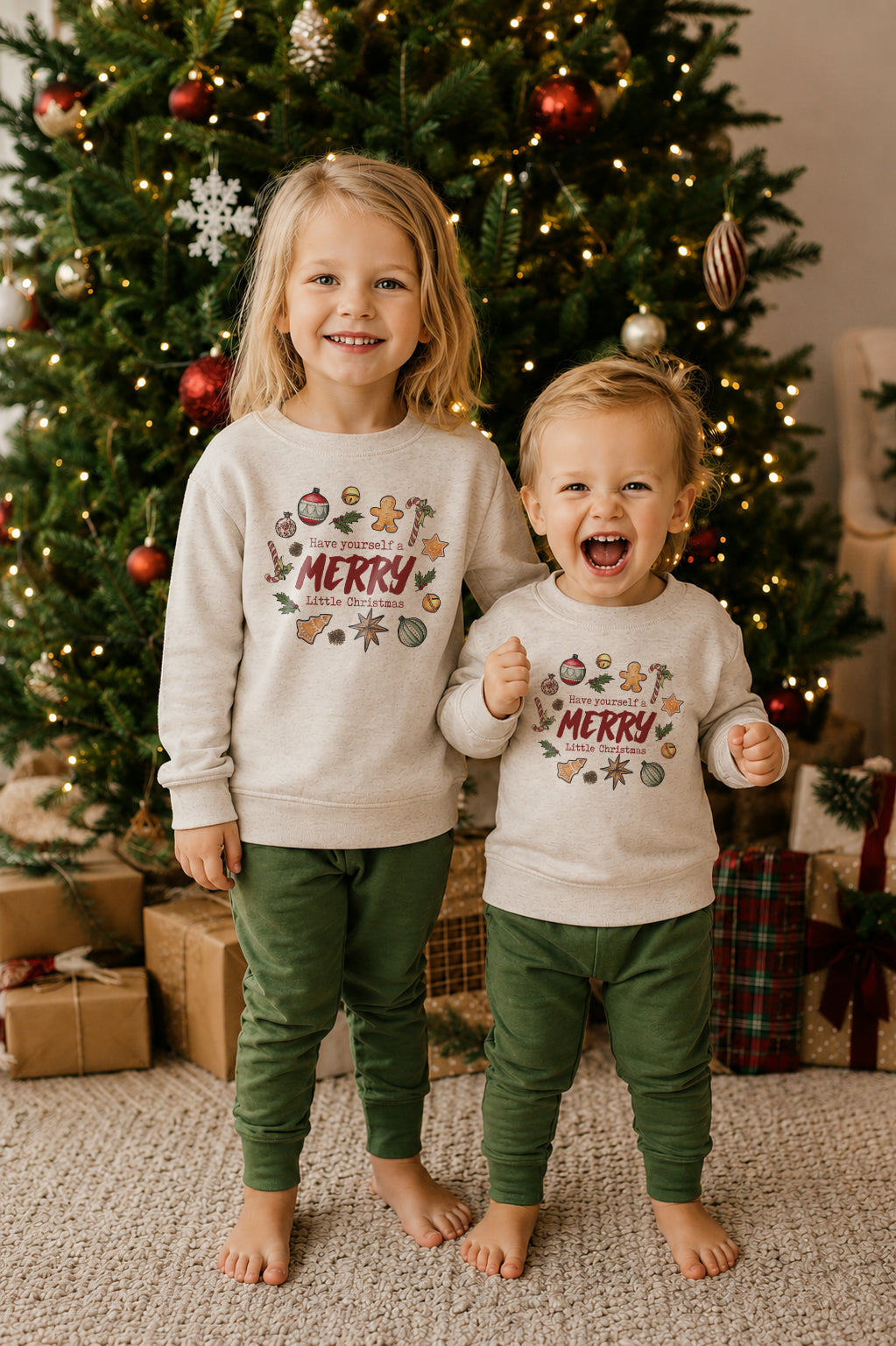 "Merry Little Christmas" Holiday Pajama Set