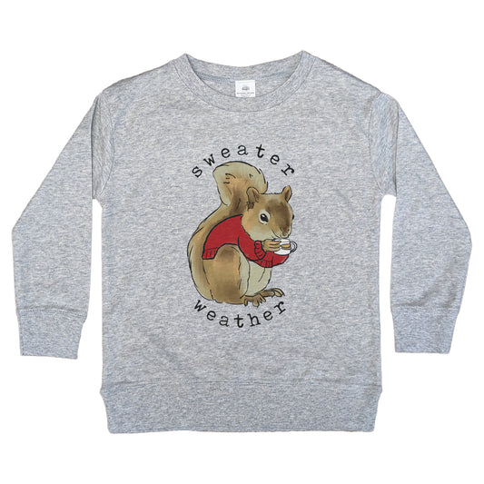 "Sweater Weather" Squirrel Shirt for Kids