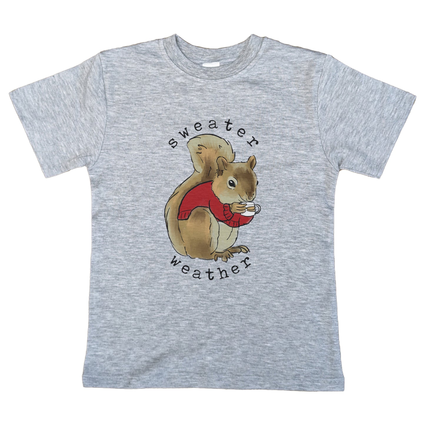 "Sweater Weather" Squirrel Shirt for Kids