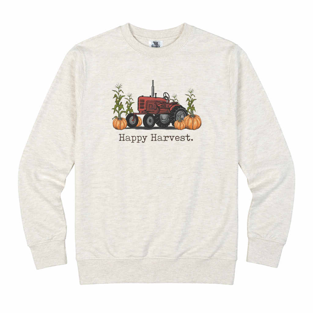 ADULT "Happy Harvest" Red Tractor Unisex Shirt