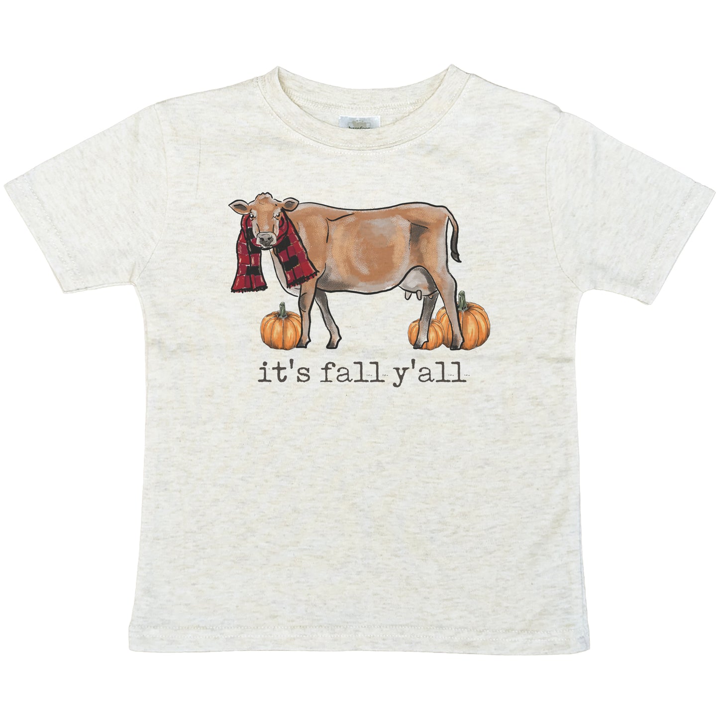 "It's fall y'all" Cow Long or Short Sleeve Shirt for Kids