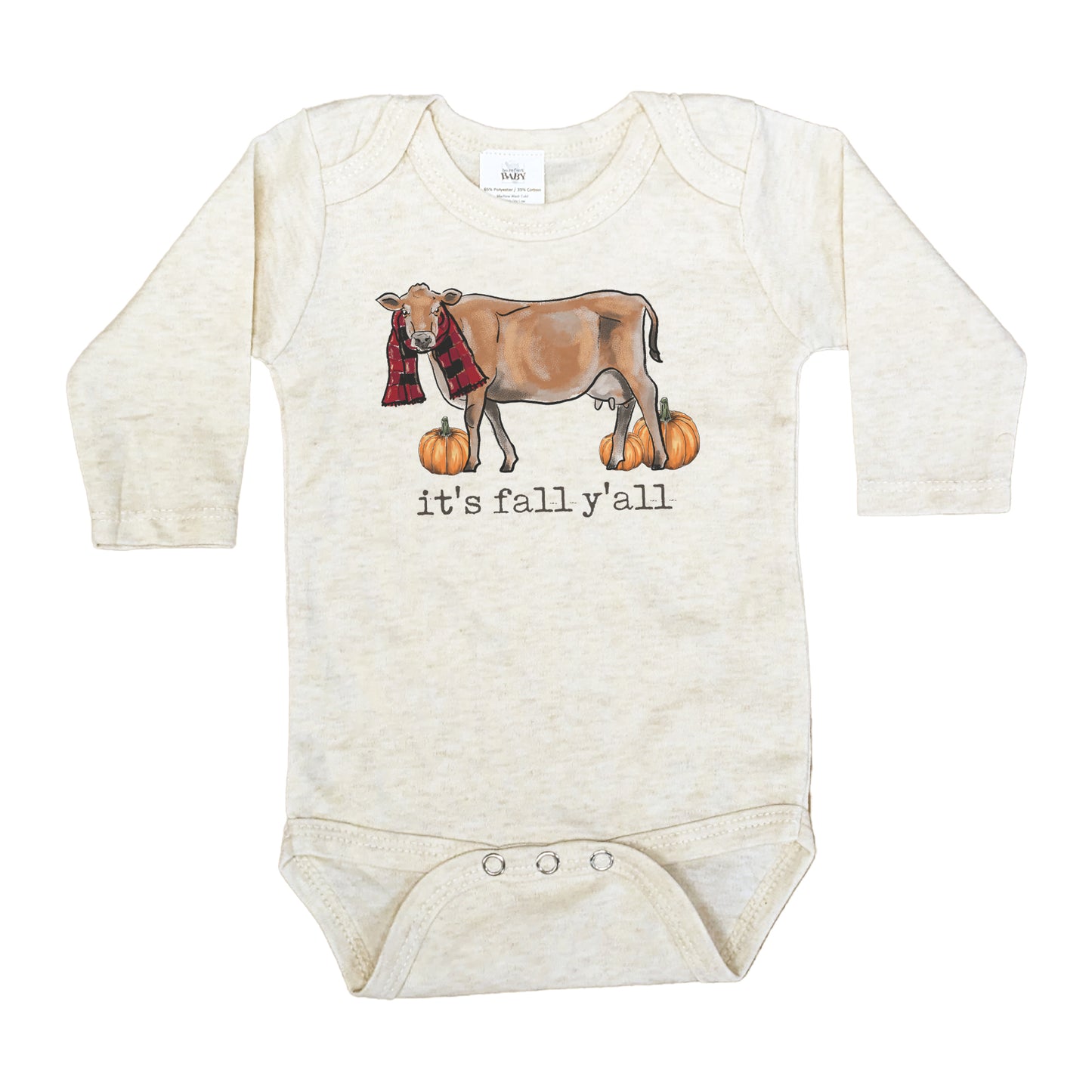 "It's fall y'all" Cow Body Suit