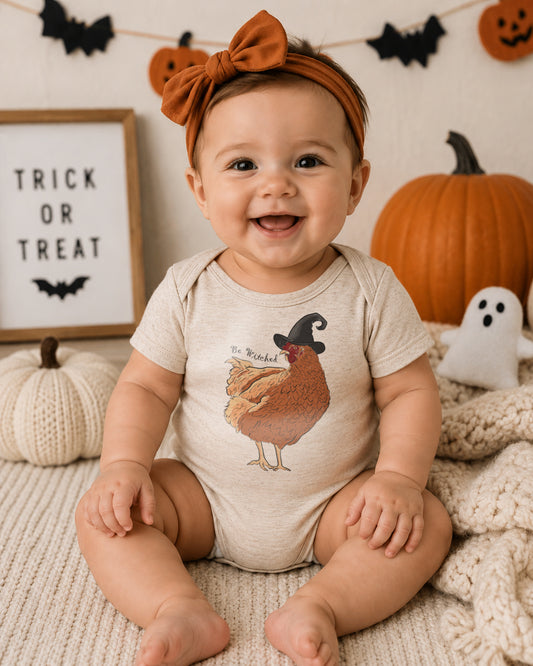 "Bewitched" Halloween Chicken Baby Body Suit
