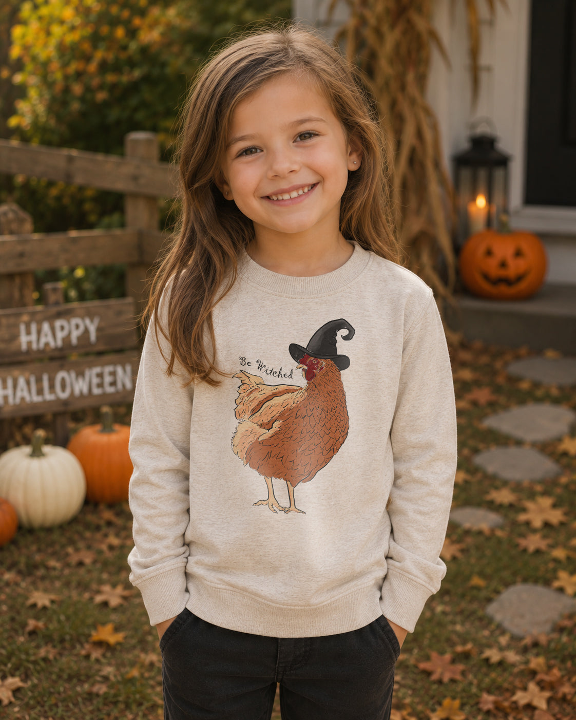"Bewitched" Halloween Chicken Shirt for Kids