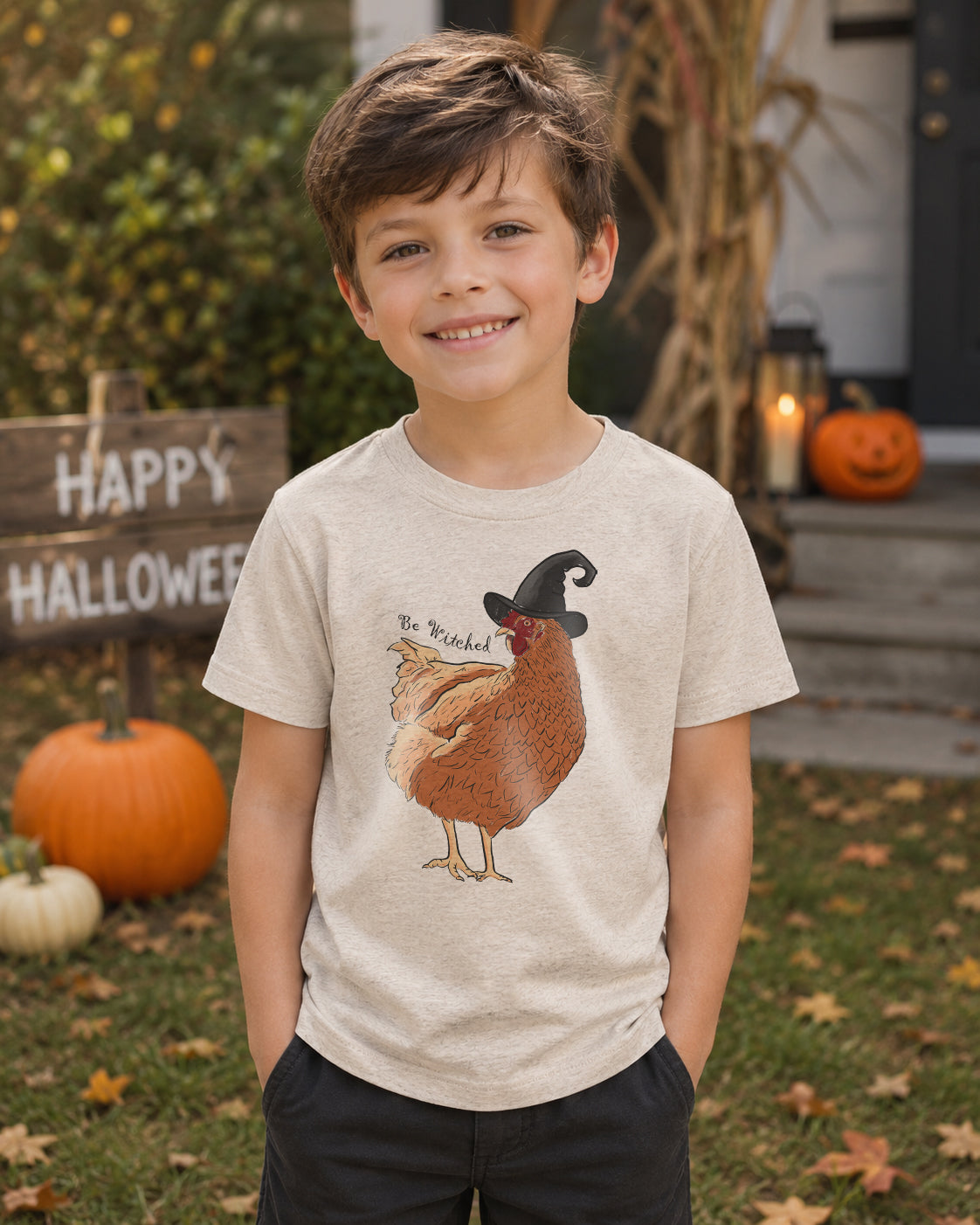 "Bewitched" Halloween Chicken Shirt for Kids