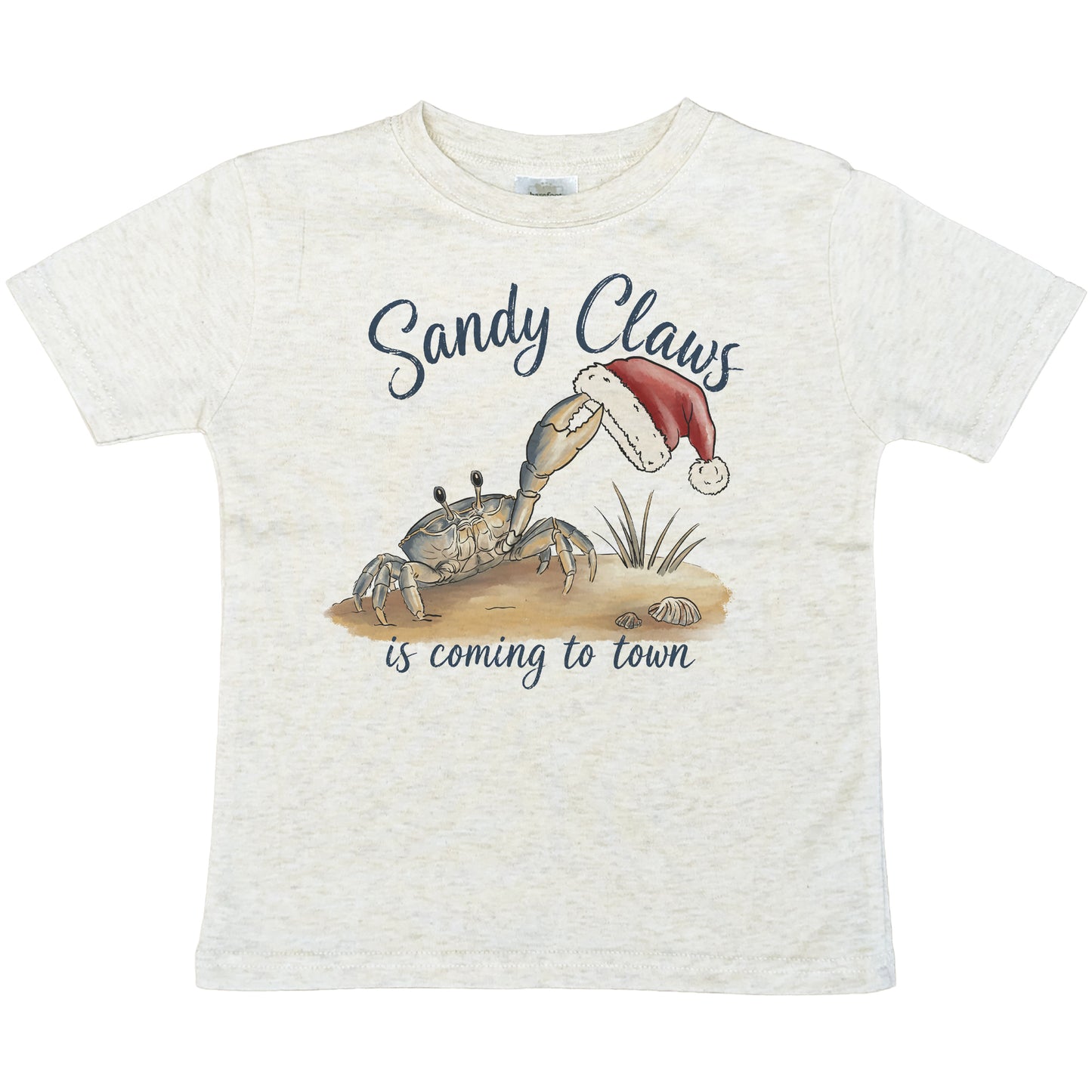 "Sandy Claws" Beach Holiday Coastal Christmas Kid's T-Shirt