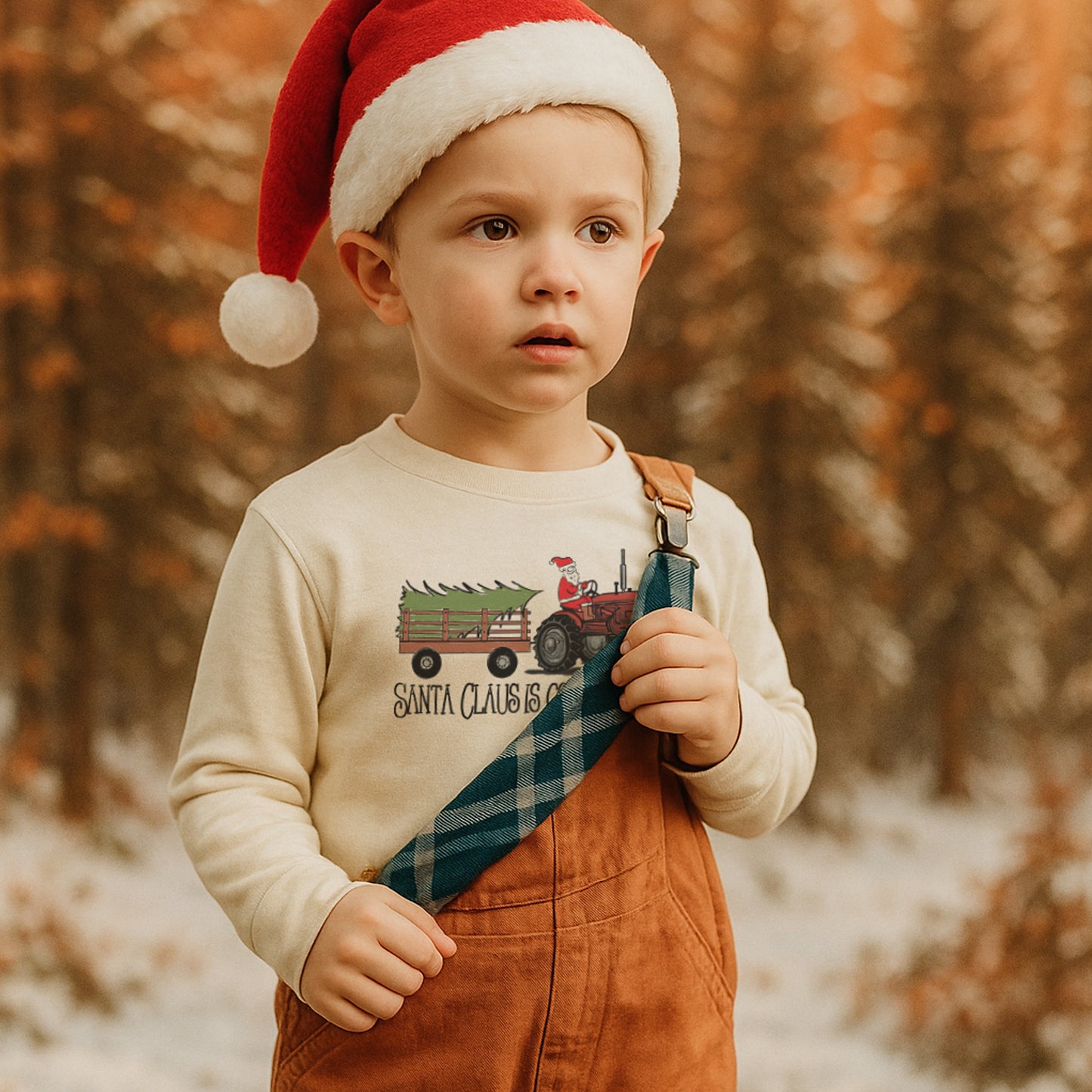 "Santa Claus is coming to town" Christmas Sleep N' Play Set | Ages 2T-5T Includes Shirt & Joggers