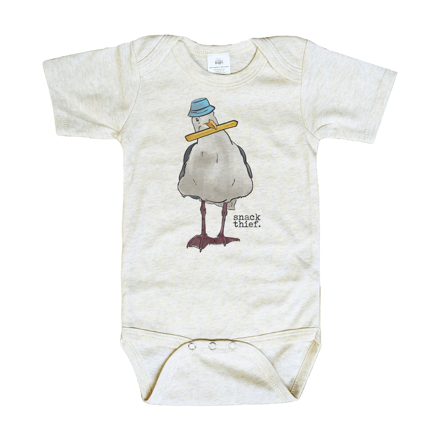 "Snack Thief" Sea Gull Beach Baby Body Suit